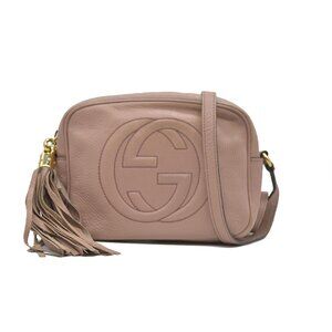 Gucci  Cellarius Calfskin Small Soho Disco Bag Dark Cipria